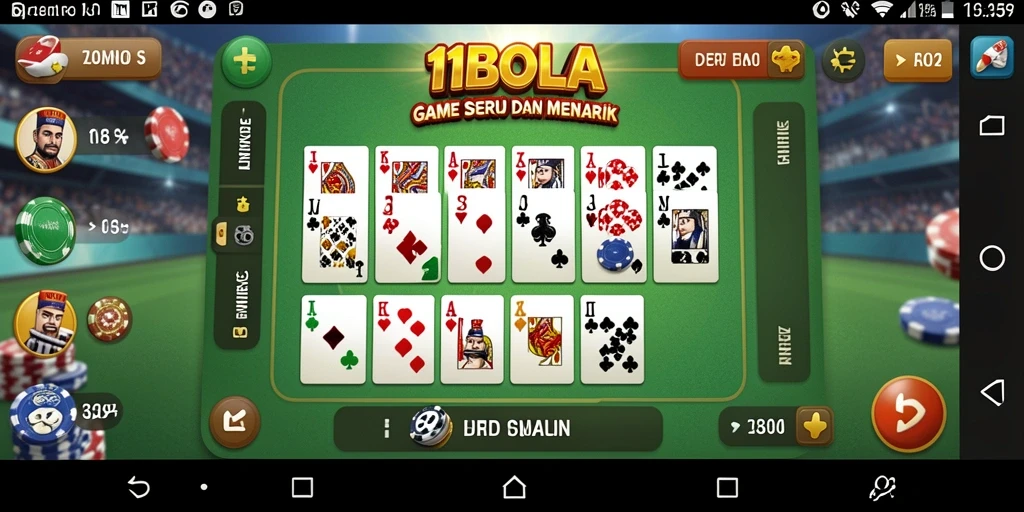 Tampilan gameplay 11BOLA yang seru dalam permainan Domino.
