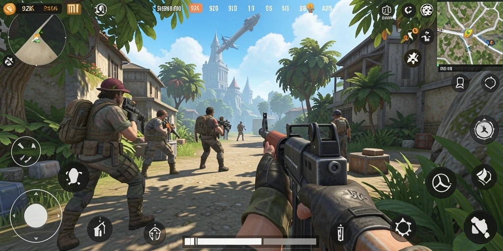 Tangkapan layar gameplay 9ZK yang penuh aksi seru.
