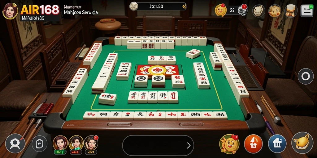Layar permainan Mahjong AIR168 yang menarik dan menantang.