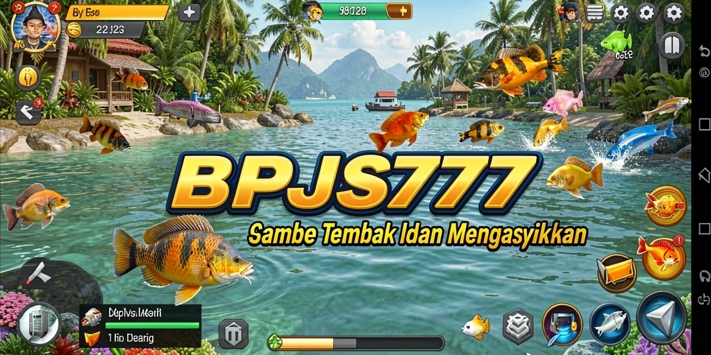Tampilan gameplay seru dalam BPJS777 saat menembak ikan.