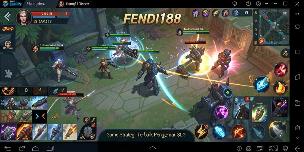 Screenshot gameplay <strong>FENDI188</strong> menampilkan pertempuran strategis yang intens.
