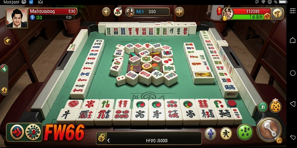 Tampilan gameplay Mahjong yang seru dan menarik di FW66.