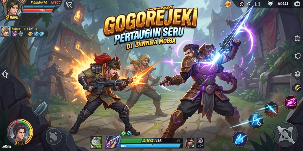 Gameplay seru MOBA di GOGOREJEKI dengan aksi tak terlupakan.