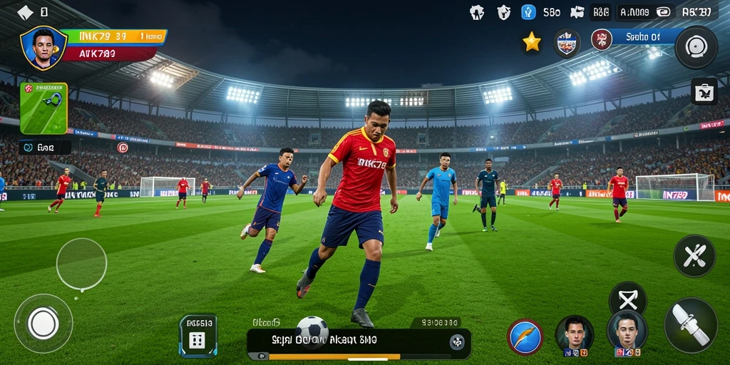 Gameplay mendebarkan dari INK789 saat pertandingan sepak bola.