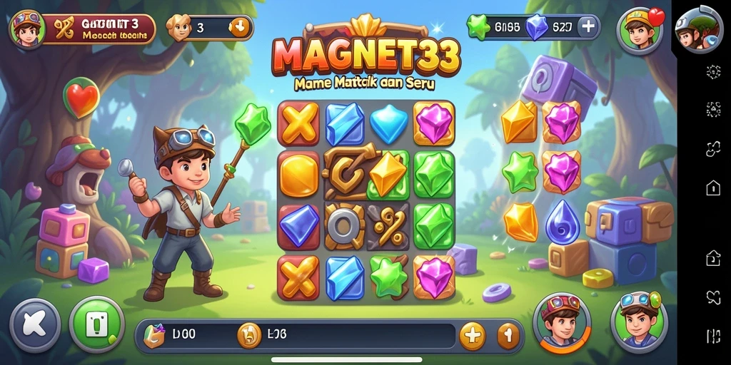Tampilan gameplay MAGNET33 dengan kombinasi warna yang menarik.
