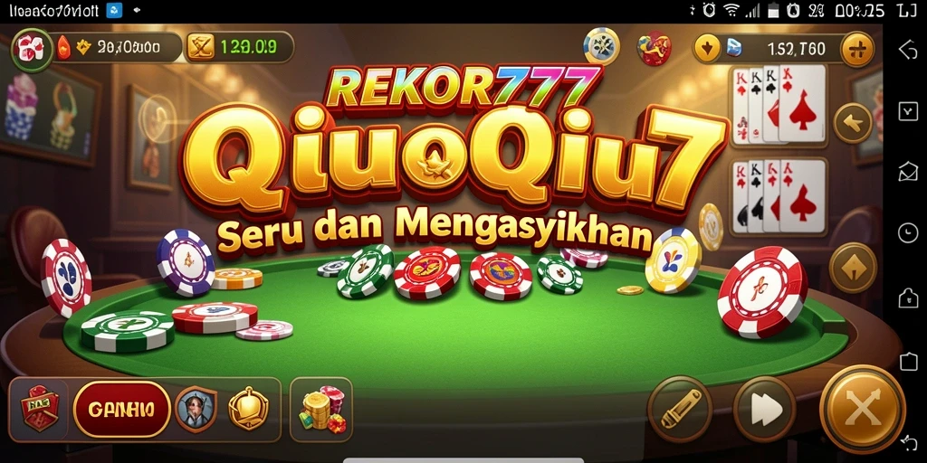 Tampilan gameplay QiuQiu di REKOR777 yang menarik.