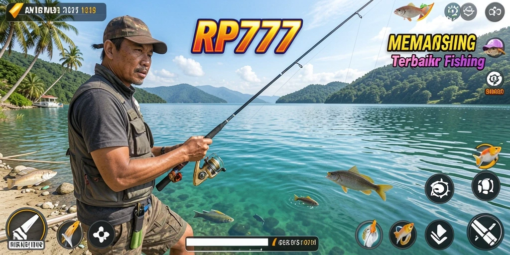 Menampilkan gameplay seru dari RP777 yang menunjukkan aksi memancing.