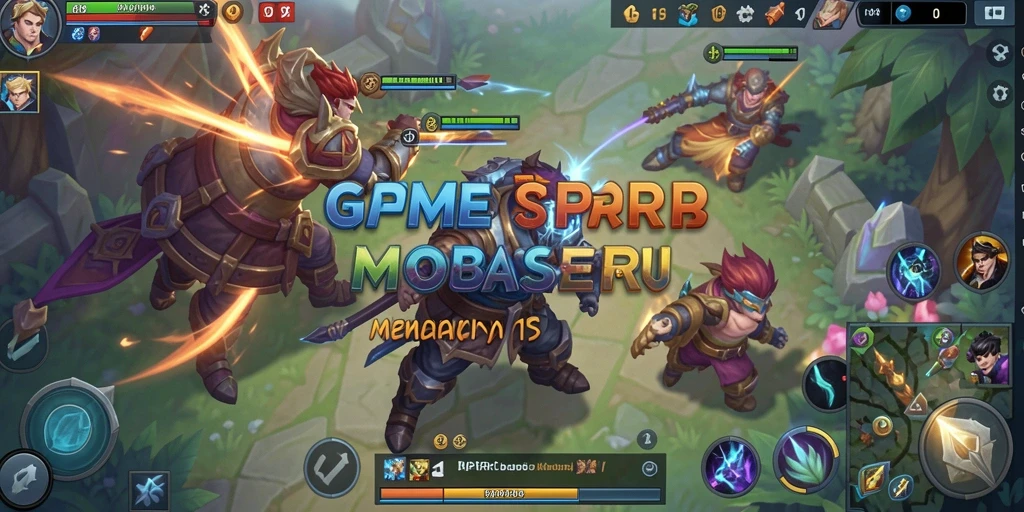 Screenshot menunjukkan pertarungan seru dalam gameplay MOBA.