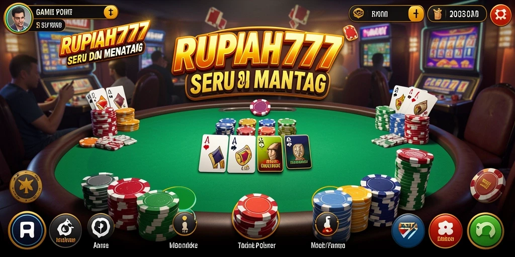 Tampilan gameplay poker yang menarik di RUPIAH777.