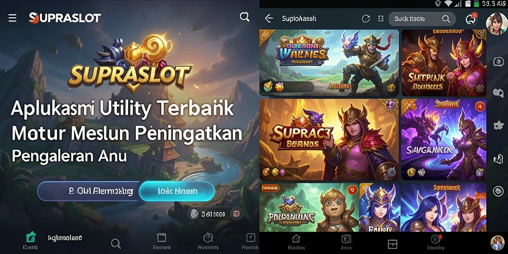 Tampilan antarmuka aplikasi SUPRASLOT yang intuitif dan ramah pengguna.