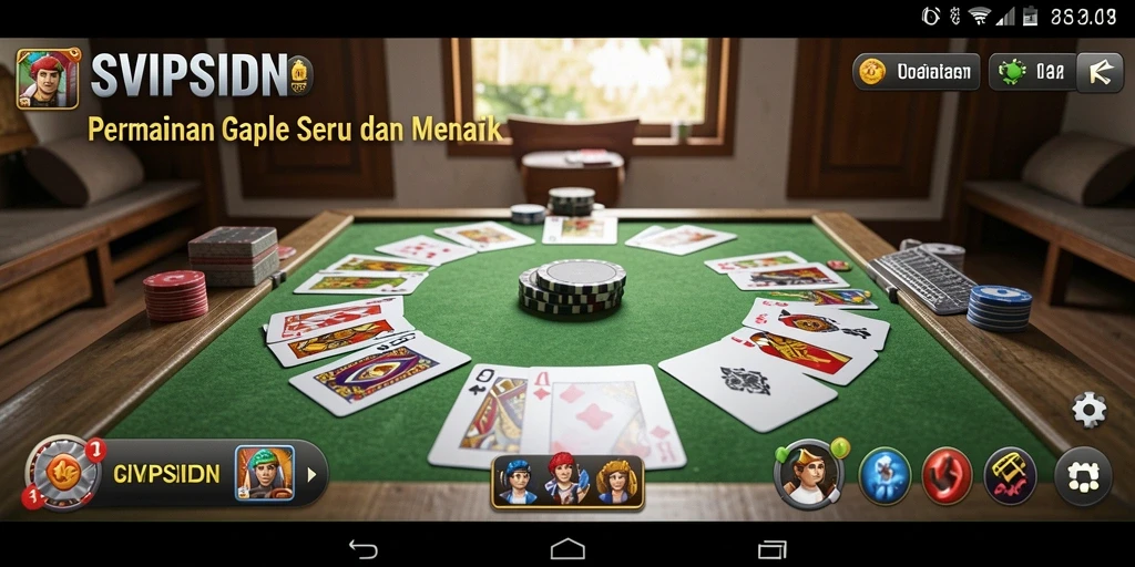 Tampilan gameplay Gaple yang menarik di SVIPSIDN.