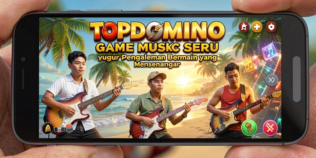 Screenshot gameplay TOPDOMINO menampilkan pengalaman musik yang mendebarkan.