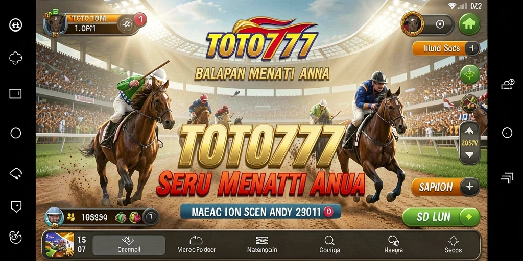 Screenshot menampilkan gameplay balap yang mendebarkan di TOTO777.