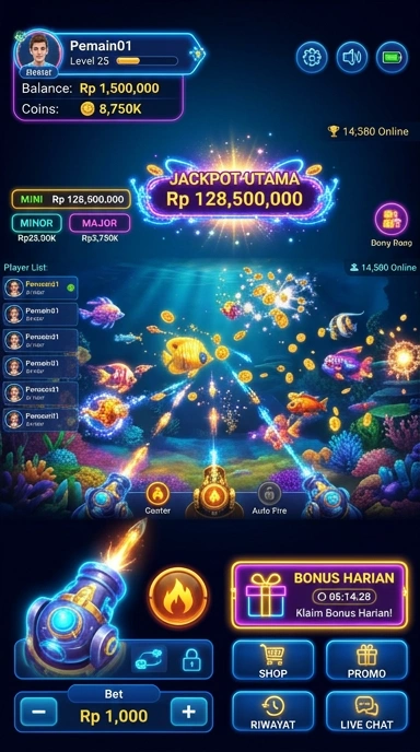 Tampilan utama aplikasi juragan77 dengan berbagai pilihan aplikasi.